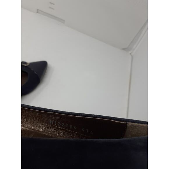 AGL Atillio Giusti Leombruni Pointy Toe Pump Navy size 41.5 Shoes Career - Picture 12 of 14